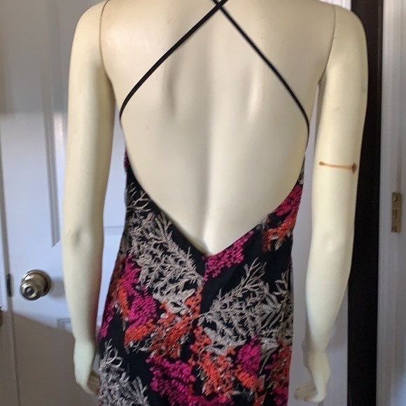 𝅺EUC Stunning Jay Godfrey Cocktail Dress Gown Flor Shimmer Print Size 12 - Picture 8 of 11